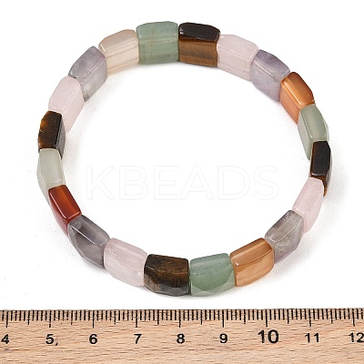 Natural Mixed Stone Stretch Bracelets BJEW-F406-B30-1