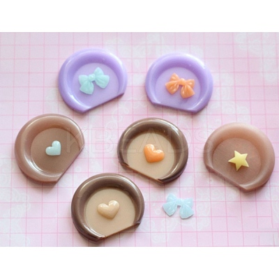 DIY Bear's Ear Shape Cabochon Silicone Molds LS-SIMO-B001-03-1