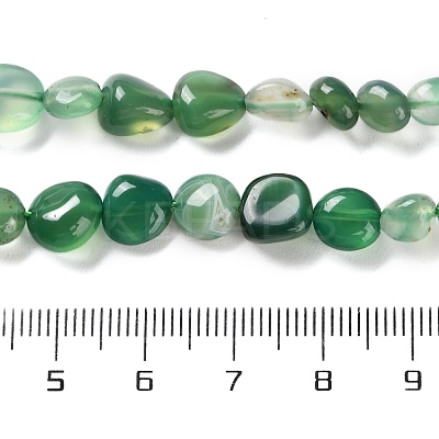 Natural Green Onyx Agate(Dyed & Heated) Beads Strands G-P497-01C-30-1