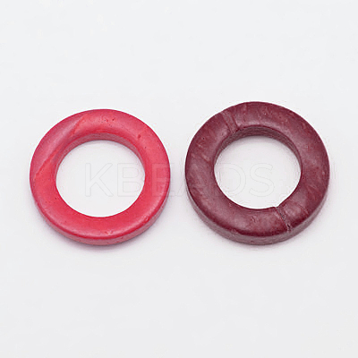 Dyed Wood Jewelry Findings Coconut Linking Rings COCO-O006C-13-1