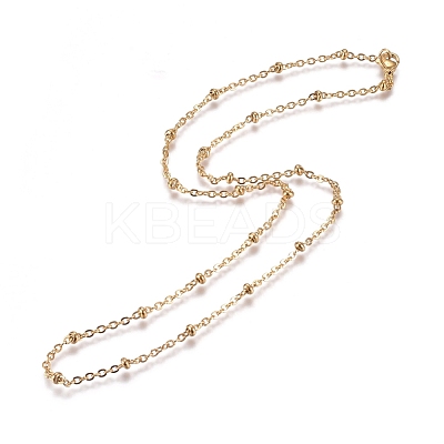 304 Stainless Steel Cable Chains/Satellite Chains Necklaces NJEW-L159-07A-G-1