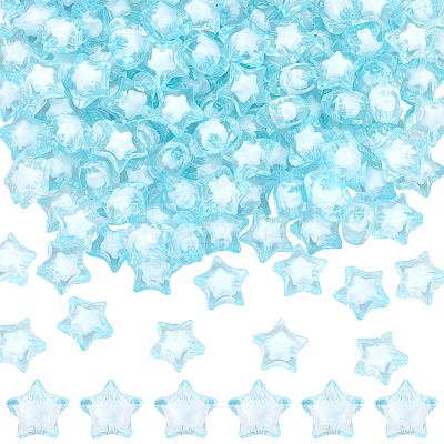 120Pcs Transparent Acrylic Beads TACR-SP0001-11C-1