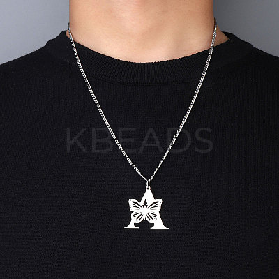 201 Stainless Steel Necklaces NJEW-Q336-01F-P-1