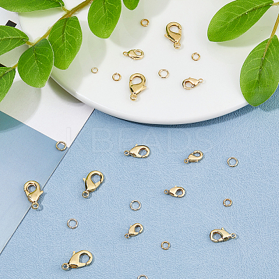 30Pcs Brass Lobster Claw Clasps KK-HS0001-37-1