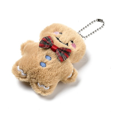 Christmas Theme Cloth Plush Doll Pendant Decorations HJEW-D030-01B-1