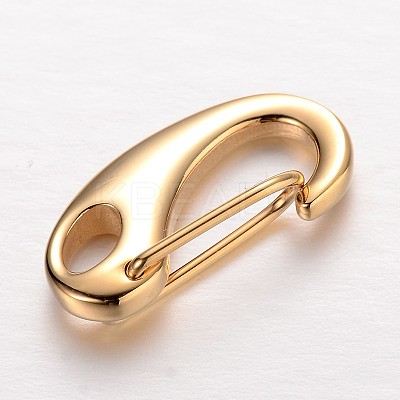304 Stainless Steel Keychain Clasp Findings STAS-I045-01B-1