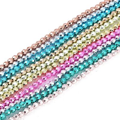 Baking Paint Electroplated Synthetic Non-magnetic Hematite Beads Strands G-H072-A01-01-1