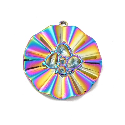 Ion Plating(IP) 304 Stainless Steel Pendants Rhinestone Settings STAS-B032-17MC-1