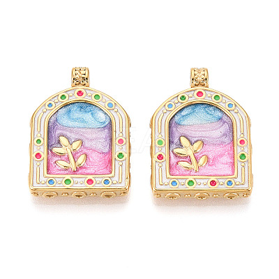 304 Stainless Steel Enamel Pendants X1-STAS-T068-18A-1