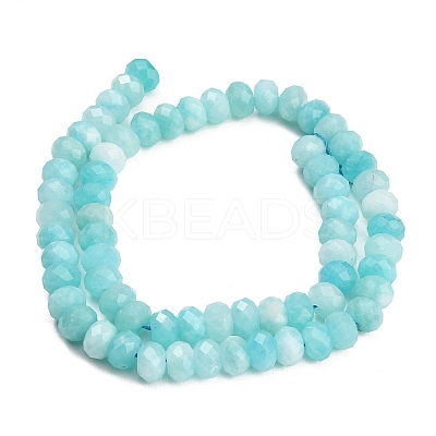 Faceted Dyed Natural White Jade Beads Strands GG-CBAE966-01A-R-1