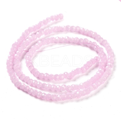 Baking Paint Imitation Jade Glass Bead Strands DGLA-A034-J2MM-A26-1
