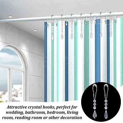 Iron Shower Bathroom Curtain Rings HJEW-AB00311-1