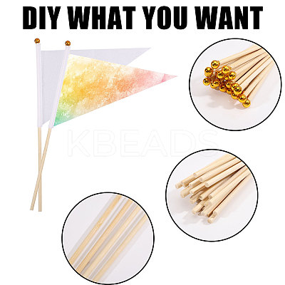 Polyester Flag with Bamboo Handle AJEW-WH0314-926-1