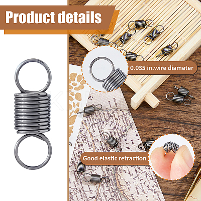 20Pcs Stainless Steel Coil Cord Ends STAS-FH0002-39-1