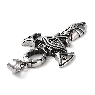 Ion Plating(IP) 304 Stainless Steel Big Pendants STAS-D067-04AS-1