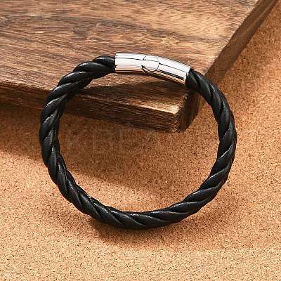 Braided Microfiber Leather Cord Bracelets for Men BJEW-Z081-13P-02-1
