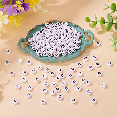 500Pcs Acrylic Beads SACR-TA0001-55O-1