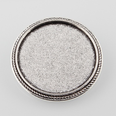Vintage Alloy Brooch Cabochon Bezel Settings LS-PALLOY-O038-42AS-1