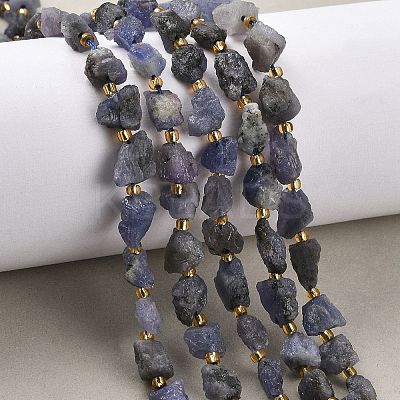 Raw Rough Natural Tanzanite Beads Strands G-D101-A12-1