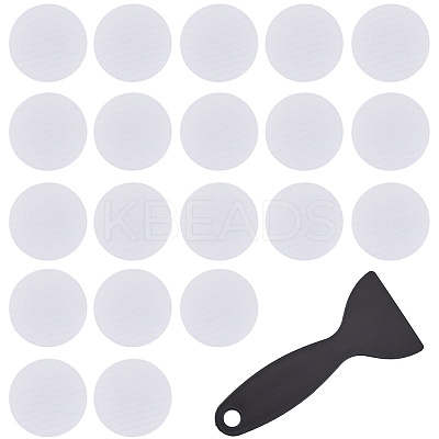 Flat Round PEVA Bathtub Non-Slip Stickers AJEW-CN0003-85A-1