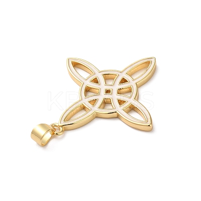 Rack Plating Brass Enamel Pendants KK-O142-18G-02-1