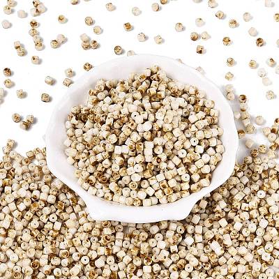 Opaque Picasso Glass Beads SEED-Q039-05A-A01-1