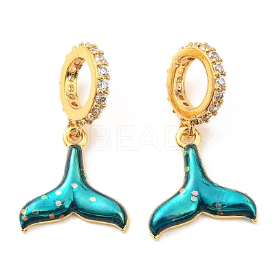Real 18K Gold Plated Brass Micro Pave Cubic Zirconia Pendents KK-M247-22G-1