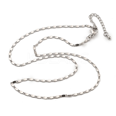 Brass Oval Link Chain Necklaces for Women NJEW-D302-26P-1