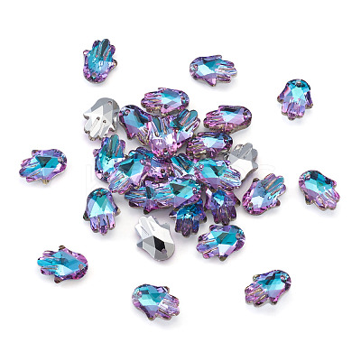 K9 Glass Rhinestone Pendants X-GLAA-TA001-008-1