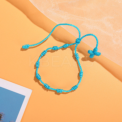 Cross Nylon Cord Braided Bead Bracelets WG2C716-15-1