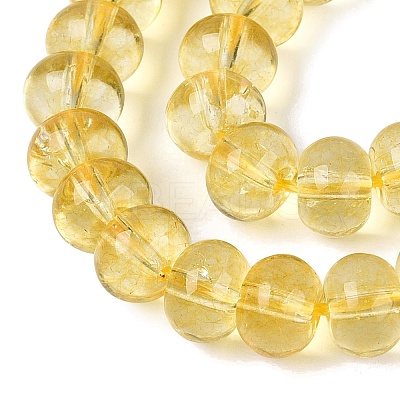 Crackle Transparent Glass Beads Strands GLAA-N074-02B-15-1