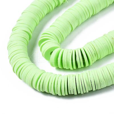 Flat Round Handmade Polymer Clay Beads CLAY-R067-12mm-24-1