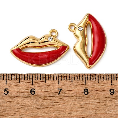 304 Stainless Steel Enamel Pendants STAS-L299-05G-1