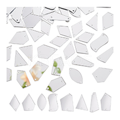 Triangle/Polygon/Rectangle/Horse Eye/Rhombus Acrylic Connector Charms MACR-PH0001-85B-1
