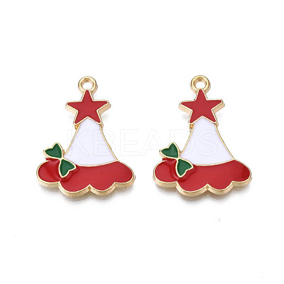 Rack Plating Alloy Enamel Charms ENAM-N055-160-1
