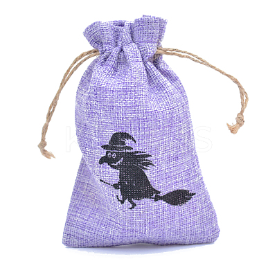 Halloween Burlap Packing Pouches HAWE-PW0001-151F-1