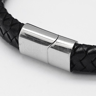 Braided Leather Cord Bracelets LS-BJEW-I200-08-1