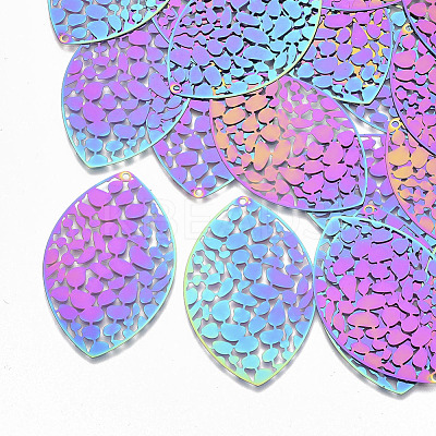 Ion Plating(IP) 201 Stainless Steel Filigree Big Pendants STAS-S108-99-1