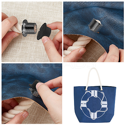 Practical Twisted Cotton Rope Bag Handle FIND-WH0116-34A-1