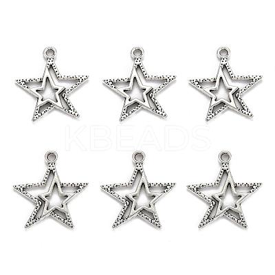 Antique Silver Tibetan Style Star Pendant(Left and Right Random Delivery) X-LF8939Y-1