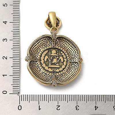 Brass with Cubic Zirconia & Enamel Pendants KK-Z033-06AS-1