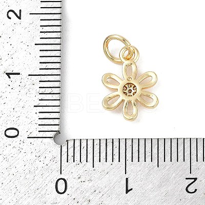 Rack Plating Brass Micro Pave Cubic Zirconia Pendants KK-H509-22G-01-1