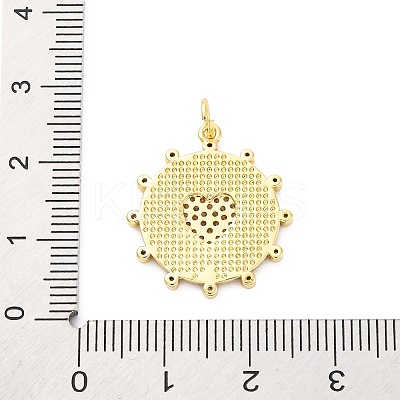 Brass Micro Pave Cubic Zirconia Pendants X-KK-D325-61G-02-1