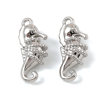 Brass Micro Pave Cubic Zirconia Charms KK-C155-23P-1