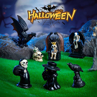 Halloween Series Opaque Resin Display Decoration DJEW-N004-03-1