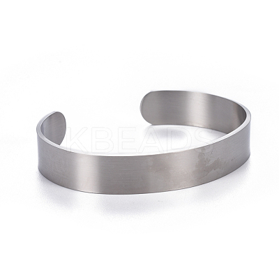 Tarnish Resistant 304 Stainless Steel Cuff Bangles BJEW-E367-04P-1