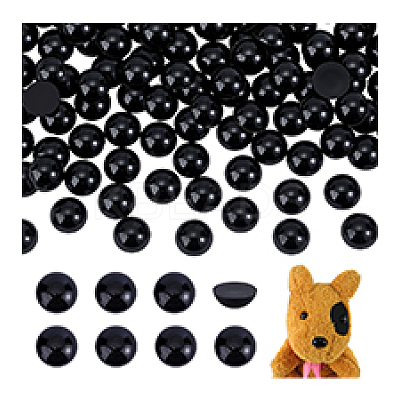 Acrylic Half Round Beads OACR-PH0004-63B-1