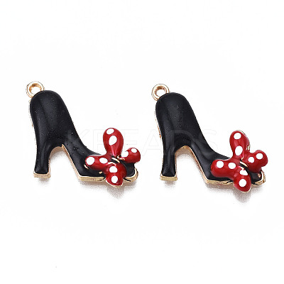 Rack Plating Alloy Enamel Pendants LS-ENAM-T011-131B-1