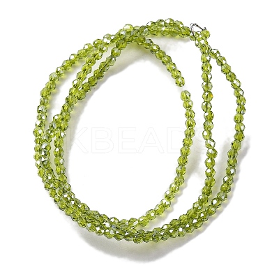 Transparent Electroplate Glass Beads Strands EGLA-H107-01A-AB10-1