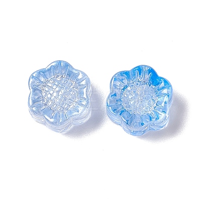 Electroplated Glass Beads GLAA-G090-01L-1